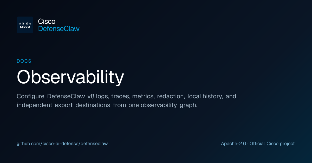 Observability · DefenseClaw